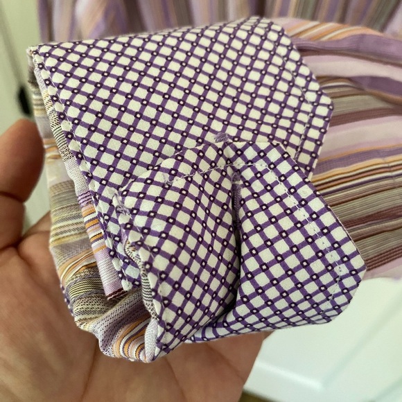 Bugatchi Uomo Multicolor Striped Button Down Shirt large - Picture 5 of 11